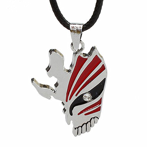 Bleach Anime Ichigo Half Face Hollow Mask Necklace Cosplay Pendant