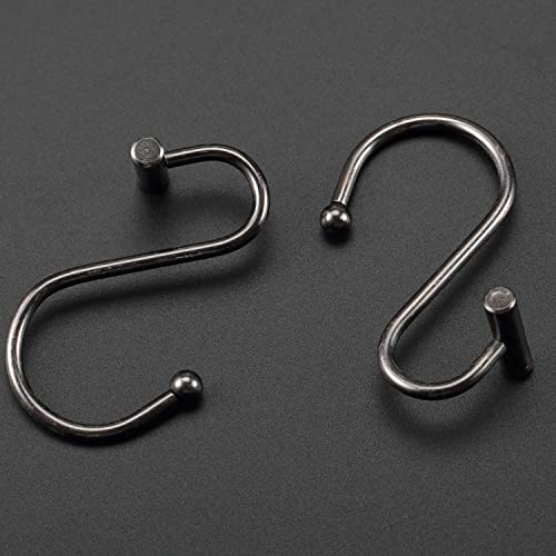Zeslmg Bronze Shower Curtain Hooks,Rust Proof Shower Curtain Rings For Bathroom,T-Bar Metal Decorative Shower Curtain Hooks Hangers For Shower Curtain Rod,Set Of 12 #TOP2