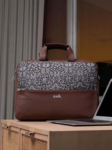 Image of ZOUK Arin Laptop Bag | Slim & Stylish Laptop Bag for Women Office Use | Fits 15.6+ Inch Laptop | Padded Compartment Fits up to 17 Inch Laptop | Water-Resistant | Lightweight