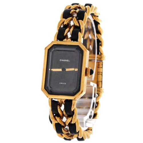 Pre-Loved Premiere Rock Quartz Watch Plated Metal and Leather 202