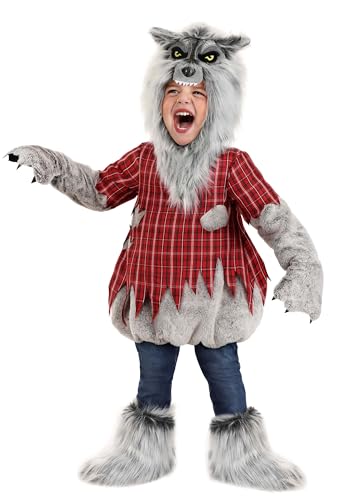 Disfraz Infantil de Hombre Lobo Gris con Traje de Burbuja miniatura 1