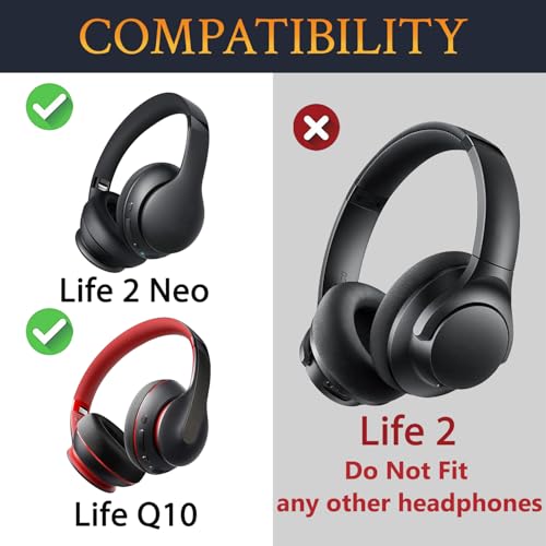 Image of SOULWIT Earpads for Anker (Life 2 Neo, Life Q10) - Black