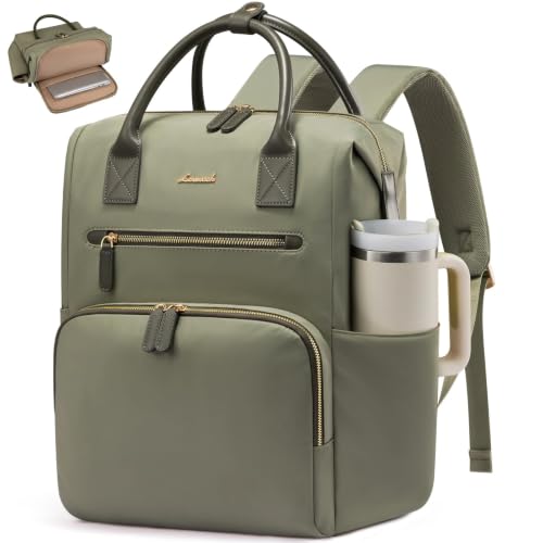 Image of LOVEVOOK Laptop Backpack for Women with XL Cup Pocket, Work Travel College