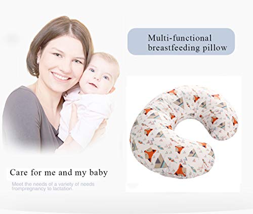 VERNASSA Nursing Pillow, Breastfeeding Baby Support Pillow| Newborn Infant Feeding Cushion | Portable for Travel (Orange Fox)