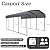 Chilihom Car Port Metal Carport 12 ×20 FT Heavy Duty Carport Kit, Metal Garage Carport Canopy with Galvanized Steel Frame and Roof, Car Tent Shelter Outdoor Storage Shed for Boats and Truck, Charcoal