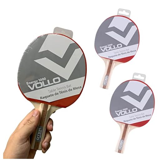 Kit 2 Raquete Tênis De Mesa Energy 1000 VT603 Vollo Sports Preto e Vermelha
