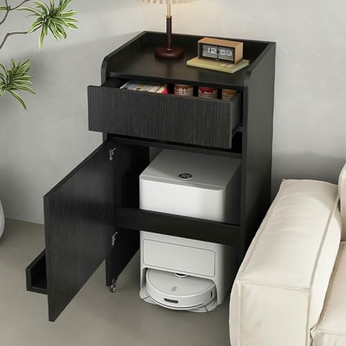 Gain de place assuré grâce à l'étagère de rangement pour aspirateur robot - 8