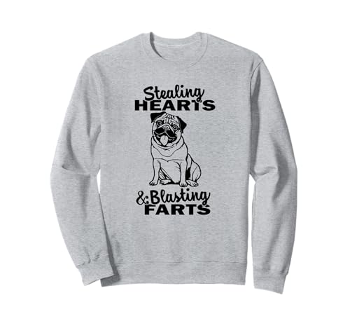 Funny Stealing Hearts Blasting Farts Pug Lover Felpa