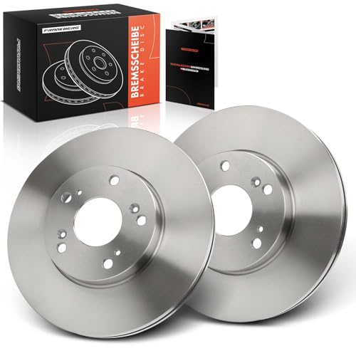 Frankberg Juego de 2 discos de freno para eje delantero izquierdo y derecho, compatible con Civic IX FB FG 1.3L-2.2L 2012-2016 Civic IX FB FG pastillas de freno Civic IX FB FG Reemplazo # 45251TV0E01