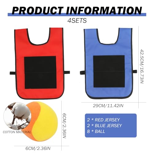 Balle de Dodgeball scratch et gilets adhésifs pour jeu de cible et lancer interactif - 3