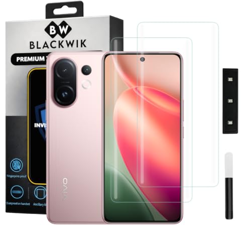 Image of Blackwik UV Curved Tempered Glass for Vivo T4 Pro | 2-Pack