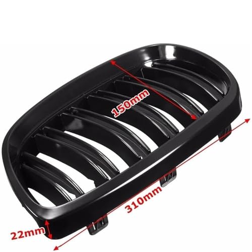 Calandre double de pare-chocs pour BMW E92 E93 M3 noir brillant - 5