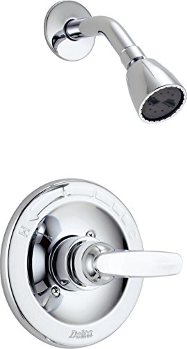 Delta Faucet Foundations 13 Series Single-Function Shower Trim Kit with Single-Spray Shower Head, Chrome BT13210 (Valve Not Included)