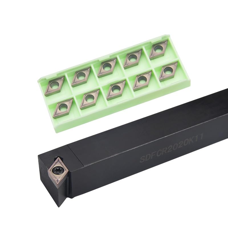 1pc SDFCR/L SDFCR1212H07 SDFCL1212H11 External Turning Tool Holder 10pcs Carbide Inserts DCMT SDFCR CNC Lathe Cutting Tools(SDFCL1616H11,No Insert)