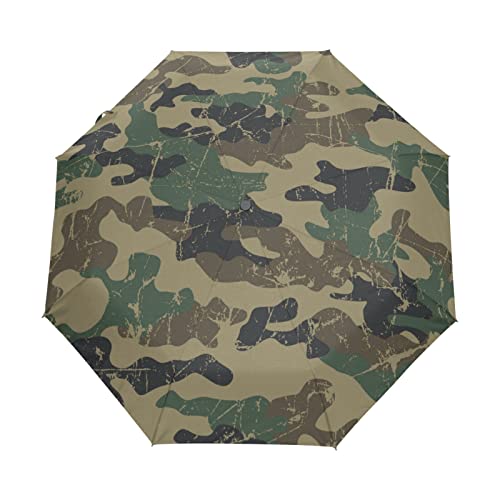 Parapluie pliant camouflage vert armée automatique et ultra-léger pour voyage