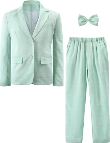 Costume garçon mariage veste pantalon nœud papillon : tenue formelle enfants à carreaux chic