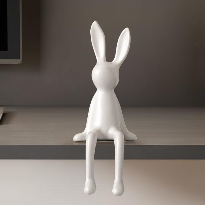 Lapin en céramique galvanisée statuette luxe pour armoire moderne