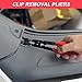 Zecirl 3 Pcs Clip Pliers and Fastener Remover,Clip Removal Tool Panel Clip Removal Pliers Car Trim Rivet Removal Pry Tool Repair Kit for Automotive Door Panel,Upholstery,Dashboard Red