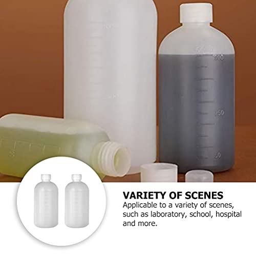 2 pcs 500ml garrafas de reagente graduadas de plástico frascos de frascos de frascos de reagente