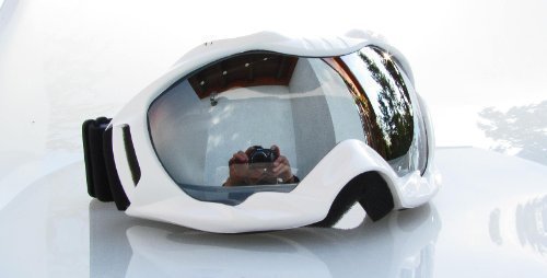 Lunettes de ski Ravs verre argent miroir masque snowboard protection hiver homme femme