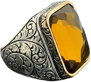 Men Handmade Ring, Zultanite Stone Ring, Ottoman Style Ring, Turkısh Handmade Ring, 925k Sterling Silver Ring, Gift For Him