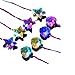 STOBOK LED Sparkle Necklace LED Light Up Necklaces Flashing Star Necklace Glow in The Dark Shining Star Heart Pendant Necklace for Kids Party Favors 8PCS