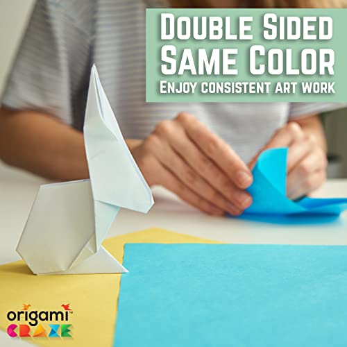 Origami Craze Paper 500 Sheets, Premium Quality For Arts And Crafts, 6-Inch Square Sheets, 20 Vivid Colors, Same Color On Both Sides, 100 Design E-Book Included (See Back Of The Cover For Download Info) #TOP6