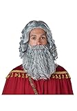 California Costumes Men's Biblical King Wig & Beard-Adult, Gray, One Size