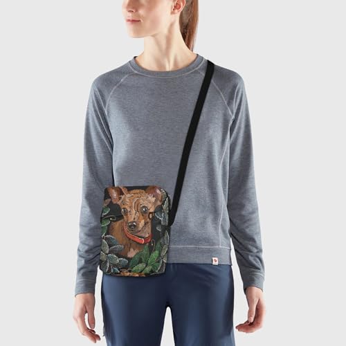 VIGTRO Small Messenger Bag Purse, Vintage Chihuahua Dog Mini Crossbody Bag with Adjustable Strap for Women Men, Small Shoulder Bag for Travel Outdoor Sports2