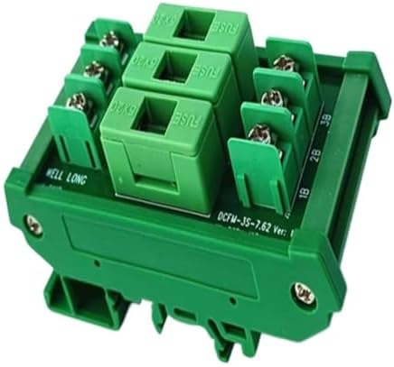 DIN Rail Mount 3 Channel Fuse Interface Module 5x20mm Tube Fuse Holder - 1