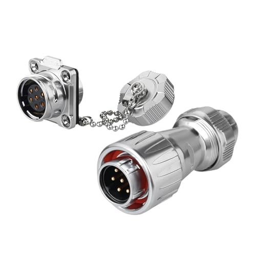 Connecteur aviation 7 broches DZ-20 étanche avec capot métal pour cloison