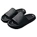 Blingko Cozy Slides Original, Superweiche Hausschuhe Damen Herren Teenager Shower Shoes Kissen auf Wolken Schnell Trocknend Badesandalen Unisex-Hausschuhe Hausschuhe, Schwarz, 38/39 EU