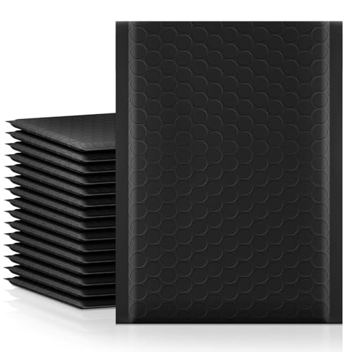 Image of Fuxury Bubble Mailer, 6x10 Inch Bubble Mailers 50 Pack, Self-Seal Adhesive Padded Envelopes, Water Resistant Mailers, Shipping Envelopes for Packaging, Small Business, Mailing,Bulk Black #0