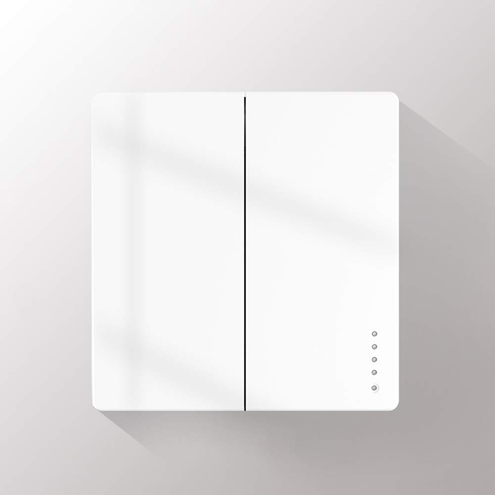 Kontrollschalter, Lichtschalter, 1 Stück, 86 Typ, weiß, großer Panelschalter, rahmenlos, Zuhause, Hotel, Restaurant, Wandlichtschalter mit fluoreszierender Anzeige, nordischer minimalistischer