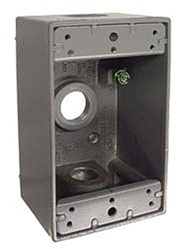 Hubbell-Raco 5320-0 Waterproof Box, 1 Gang, 3/1/2" Outlets, Gray (Pack of 20)