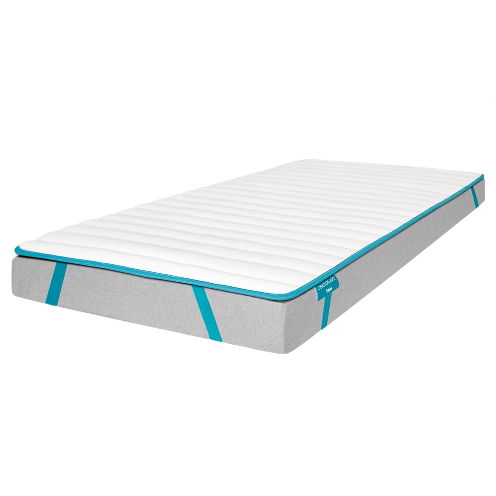 Cecotec Topper Acolchado Flow TopCloud 135x190. Cubrecolchón Sobrecolchón. Espuma Supersuave y Fibra Siliconada de 5 cm de Altura, 4 Correas Elásticas Antideslizantes para una Mejor Sujeción