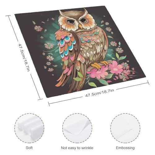 Servilletas de Tela Anime Owl 18x18 Pulgadas Pack 4 miniatura 2