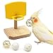 QBLEEV Bird Basketball Toy, Bird Chew Ball Foraging Toys, Parrot Activity Toys, Bird Training Gym Toys