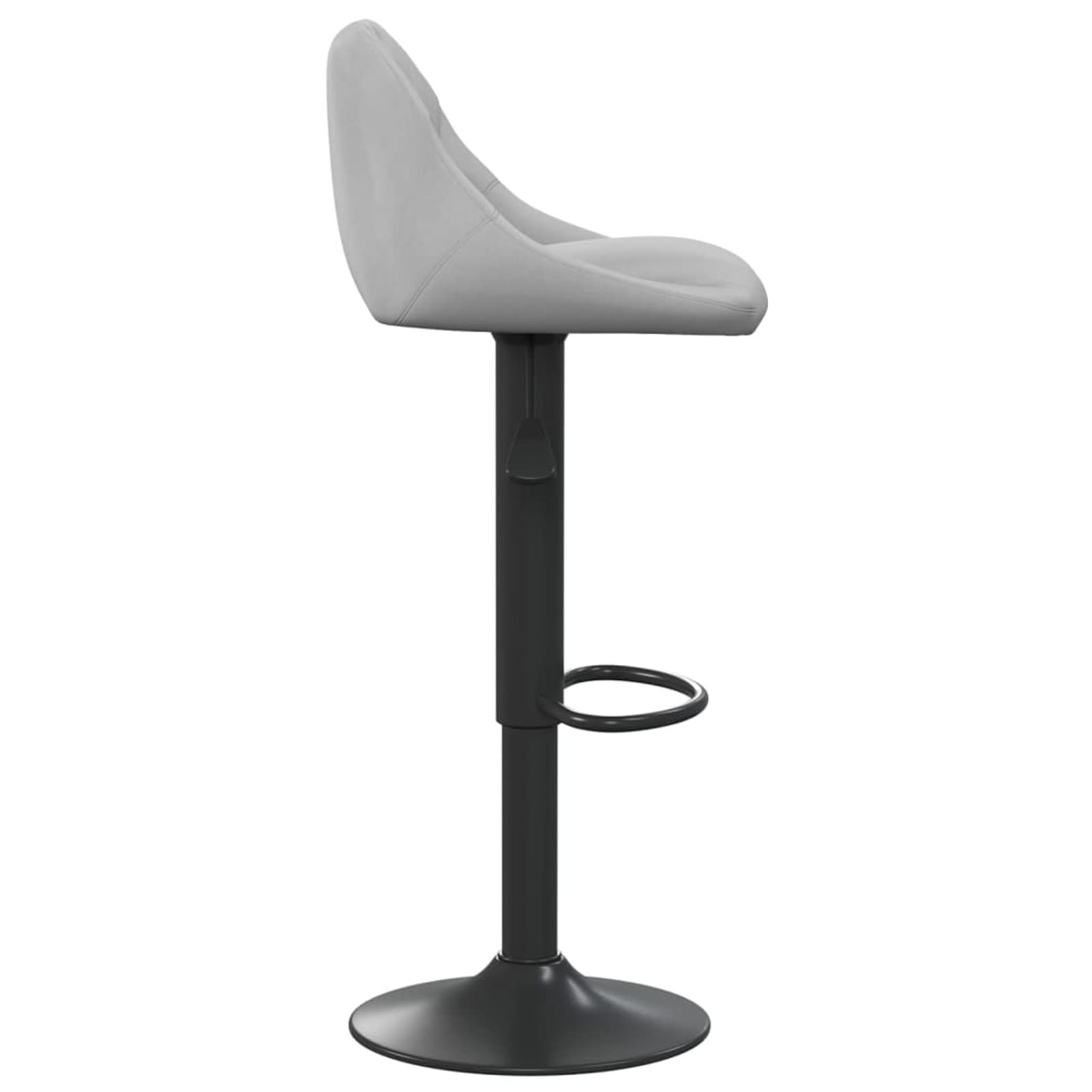 Homgoday Taburetes de bar, 2 unidades, color gris claro, de terciopelo, silla de oficina, silla de escritorio, para dormitorio o salón