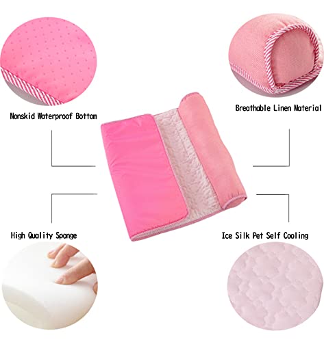 Pbed Summer Cooling Dog Bed & Sleeping Mat-Ice Silk Pet Self Cat Cooling Bed Machine Washable Sofa With Nonskid Bottom,Easy Carry,Pet Bed For Small, Medium, Large Dogs & Cats(L 32''X24''X4'', Gray) #TOP2