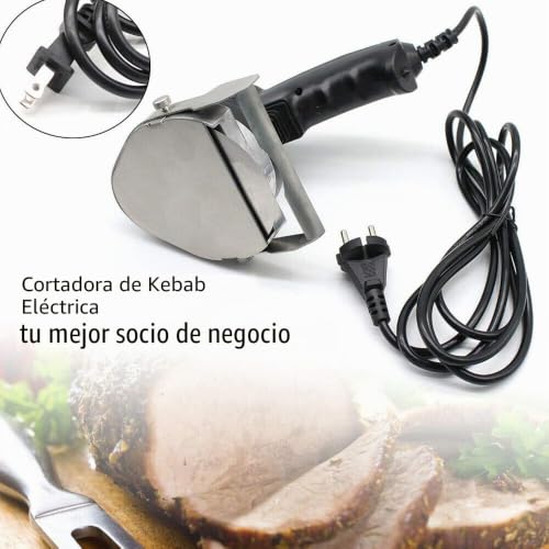 Miniatura 7 de Wsikghu Cuchillo Eléctrico Cortador De Kebab, 80 W, Para Yakitori, Acero Inoxidable 304, Máquina Ajustable De 1 A 8 Mm