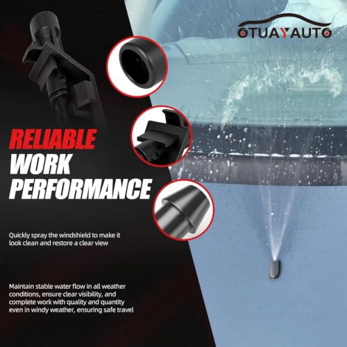 Image of OTUAYAUTO Front Windshield Washer Nozzles Replacement for 2017-2021 Honda Civic, Windshield Washer Fluid Nozzle Kit Replaces 76810-TGG-E01, Set of 2