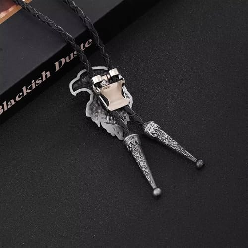 Image of USA 250th Anniversary Western Cowboy Patriotic Eagle Bolo Tie | Premium braided leather, anti-tarnish alloy pendant, adjustable sliding clasp, patriotic bolo tie for USA 250th Anniversary