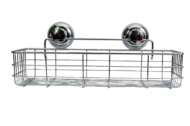 Self Adhesive Bathroom Shelf/Racks and Shelves/Organizer Without Drill/Bathroom Storage Rack for Wall/Stand for Kitchen/Bedroom/Living Room/Bathroom Accessories(Silver/Pack of 1)-image-31