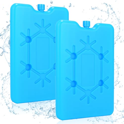 DIELOVEHUA 2 Pièces 200ml Bloc Glace pour Sac Isotherme, Pain de Glace pour Sac Isotherme, Blocs Réfrigérants pour Sac Isotherme, Réutilisable, pour Voyage...