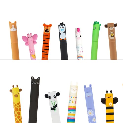 LEGAMI Stifte-Set, 13 radierbare Gelstifte inkl. GRATIS stabilem Geschenk-Umschlag