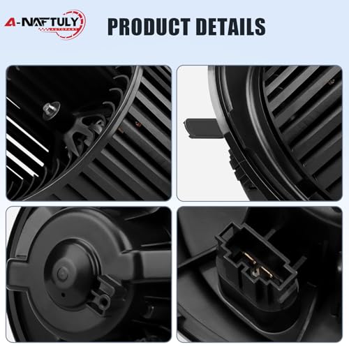 Image of AC Blower Motor with Fan Fits for Volkswagen VW Jetta GTI Golf Eos Tiguan CC Rabbit Passat, 2006-2013 Audi A3, HVAC Heater Blower Motor, Replace 700182, 1K1-819-015