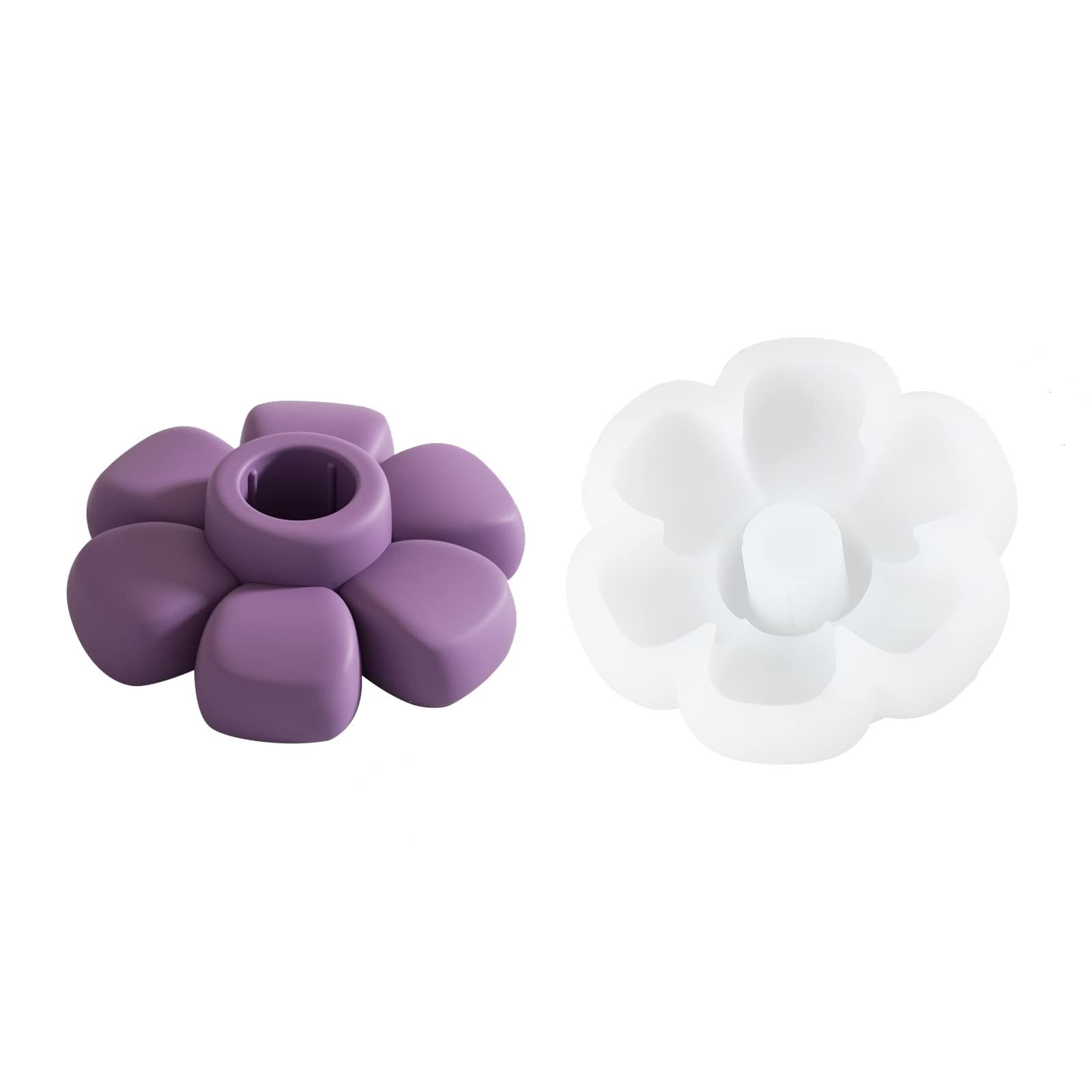 Candle Holder Concrete Mold Silicone Cement Candlestick Coaster Mould Home Collection Tray Decoration Tool (SH0888)