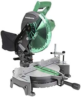 Metabo HPT C10FCG 10" Compound Miter Saw, 15-Amp Motor, Single Bevel, 0-52 Degree Miter Angle Range, 0-45 Degree Bevel Range, Large Table, 5 Year Warranty