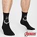 Marvel Mens Calf Socks US Size 7-11, Pack of 5 Soft Crew Socks for Sports, Spiderman Deadpool Avengers (7/11 US, Blue Multi)